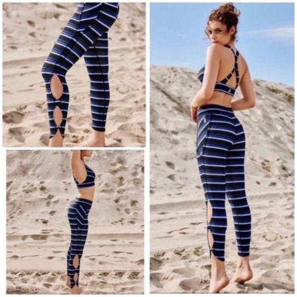 Free People Movement Striped Infinity Leggings Size Small - Picture 1 of 11